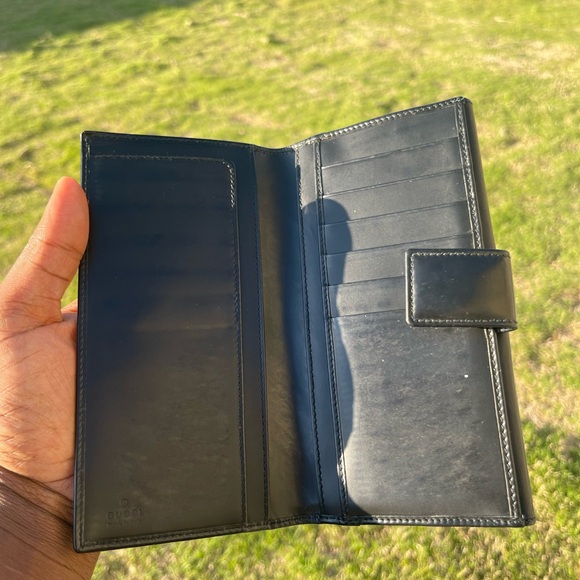 Authentic Gucci Long Wallet Black leather - Picture 8 of 9